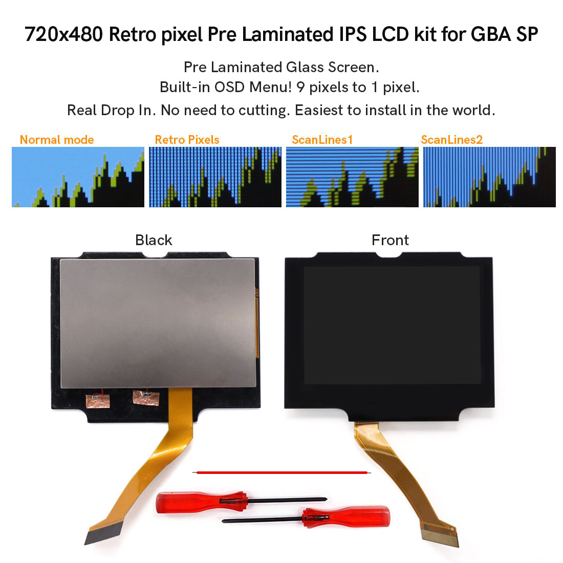 Lcd Screen Arcade - GBA SP V5 720x480 Retro piksel