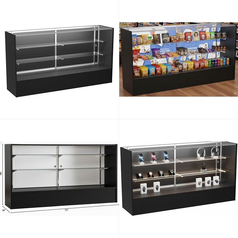 Glass Cabinet Display - Tam Görüşlü Vitrin Dolabı 72 Camlı