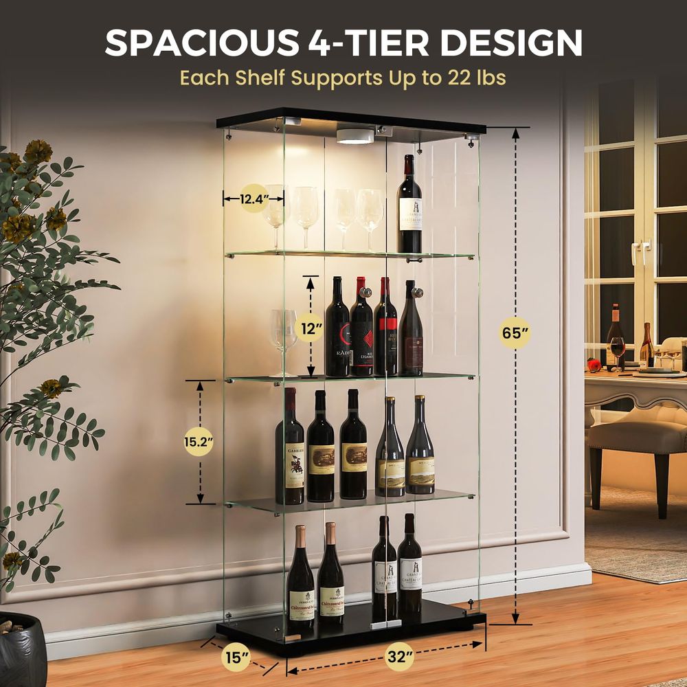 LED Işıklı ve Kilitli Vitrin,  - Glass Cabinet Display incelemesi ve fiyatı