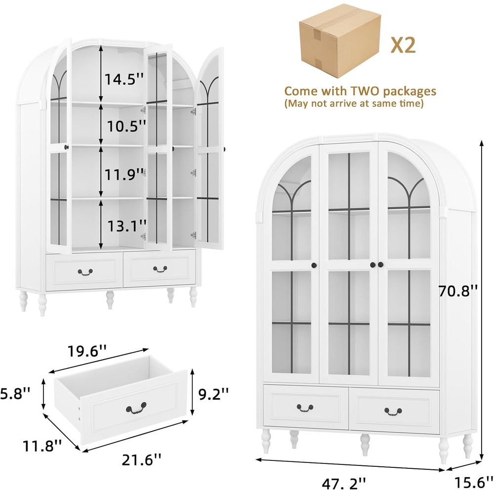 70.8 inç Yüksekliğinde Kavisli - Glass Cabinet Display incelemesi ve fiyatı