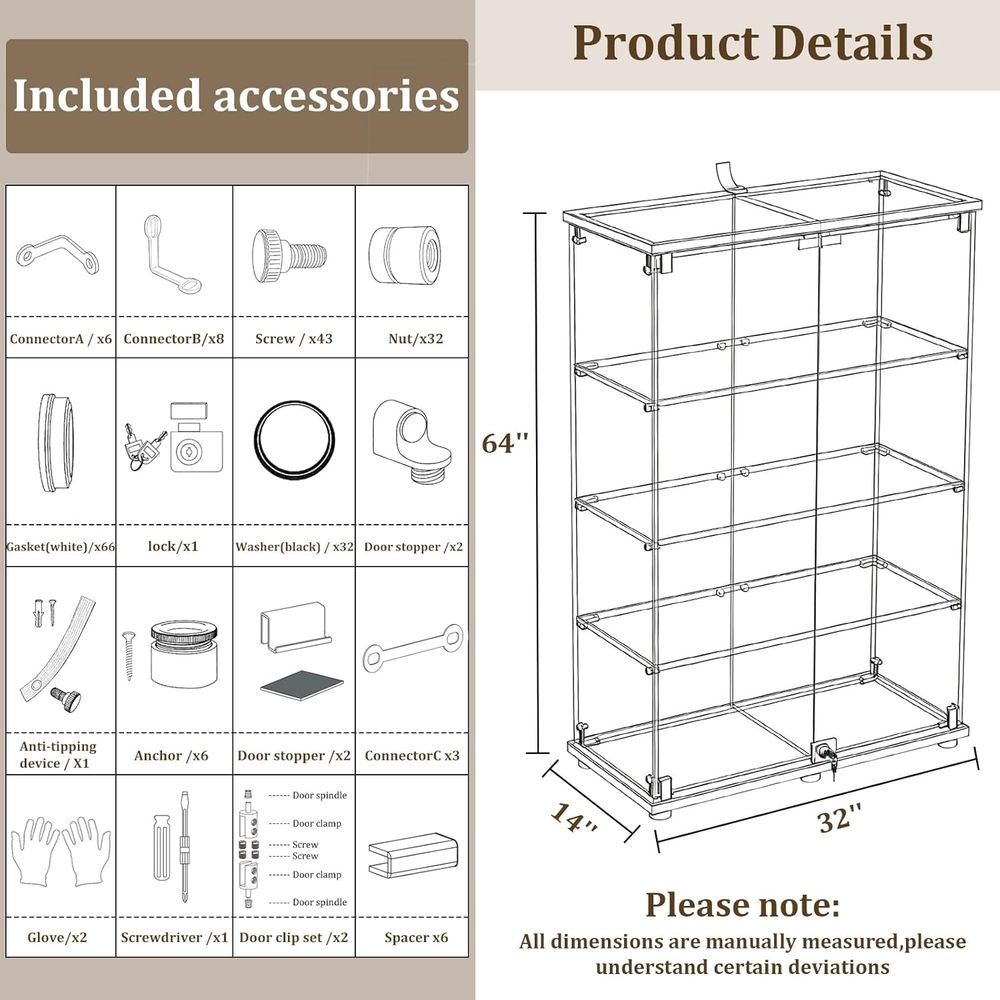 Temperli Camlı Vitrin, 4 Katlı - Glass Cabinet Display incelemesi ve fiyatı