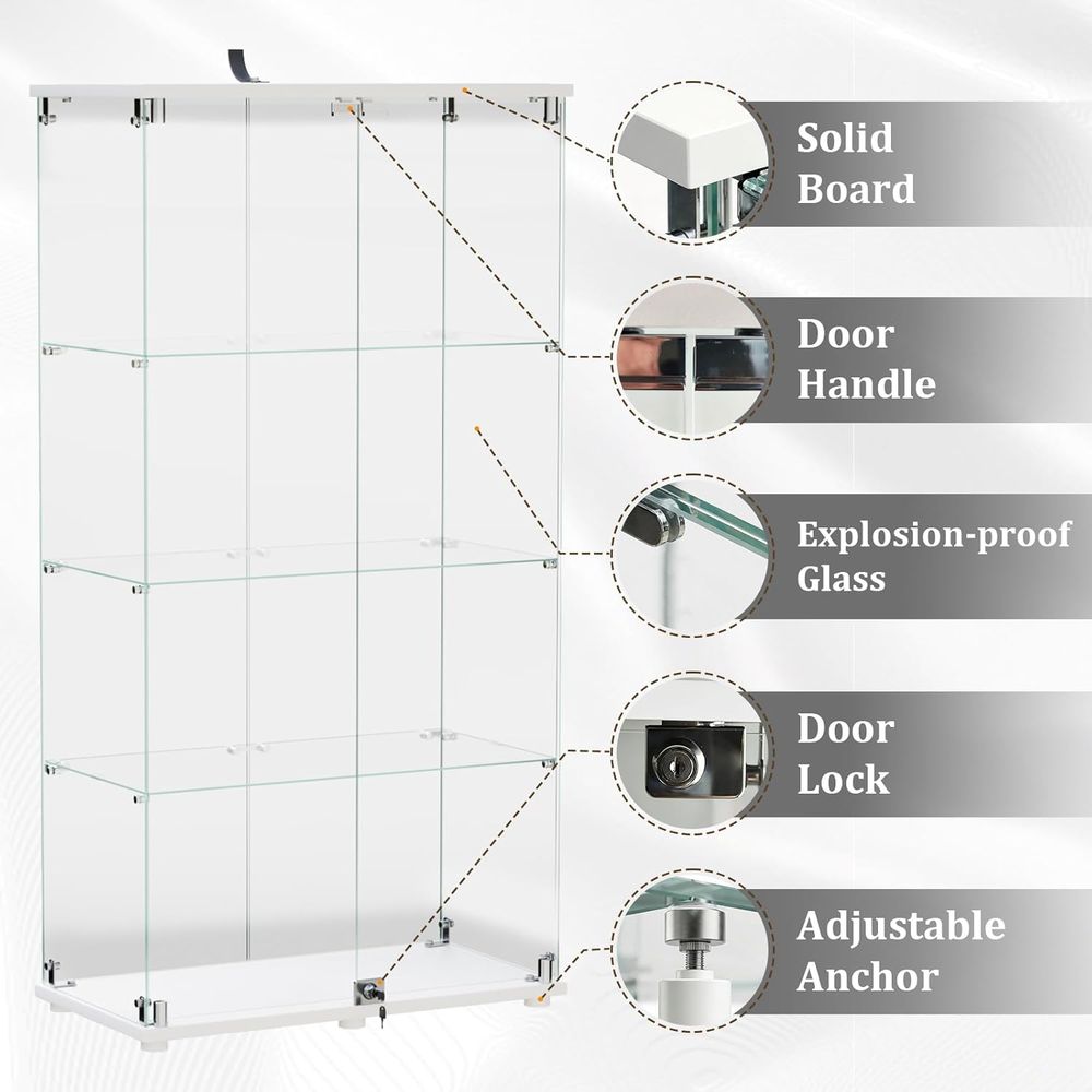 Temperli Camlı Vitrin, 4 Katlı - Glass Cabinet Display incelemesi ve fiyatı