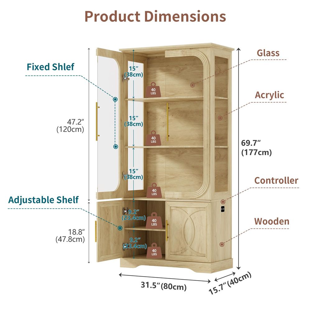 Cam Kapılı ve Depolama Raflı V - Glass Cabinet Display incelemesi ve fiyatı