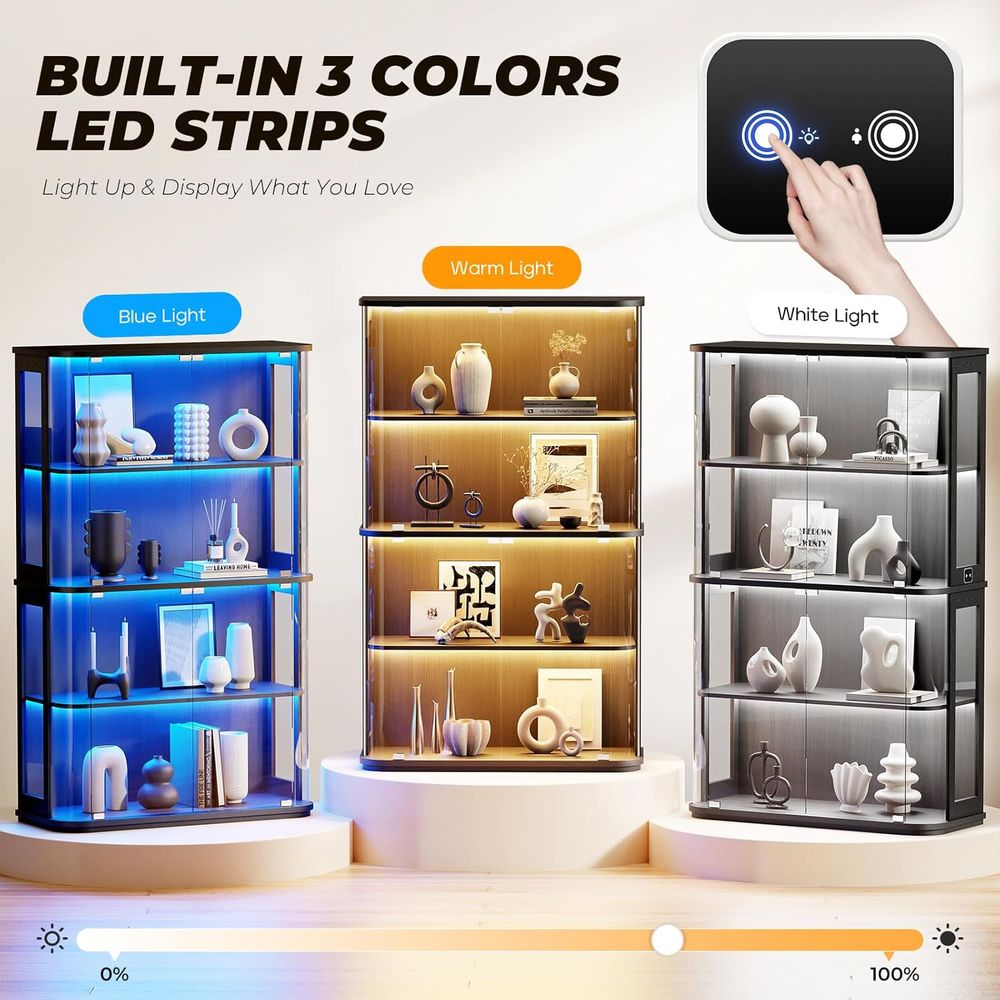 Büyük Yuvarlak Cam Kapılı Vitr - Glass Cabinet Display incelemesi ve fiyatı
