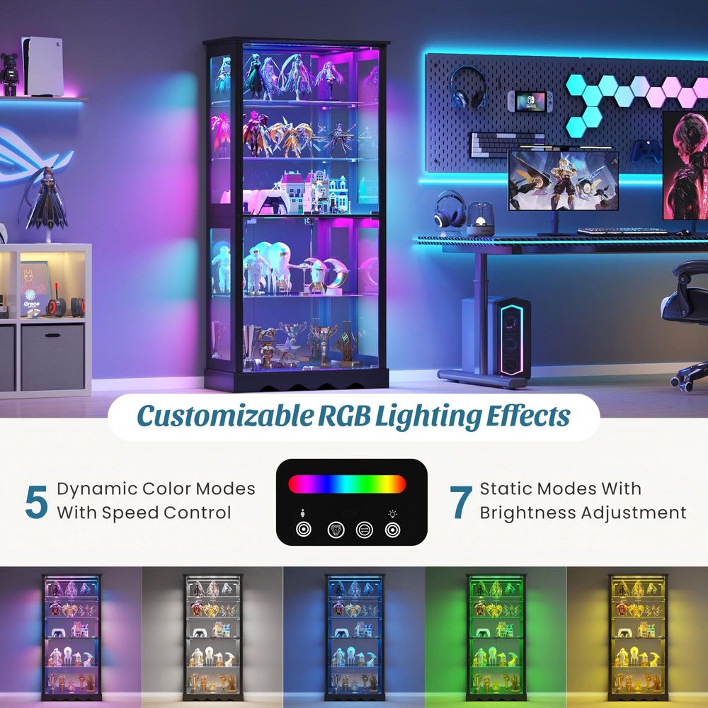 Cam Kapılı Vitrin, 6 Katlı 71  - Glass Cabinet Display incelemesi ve fiyatı