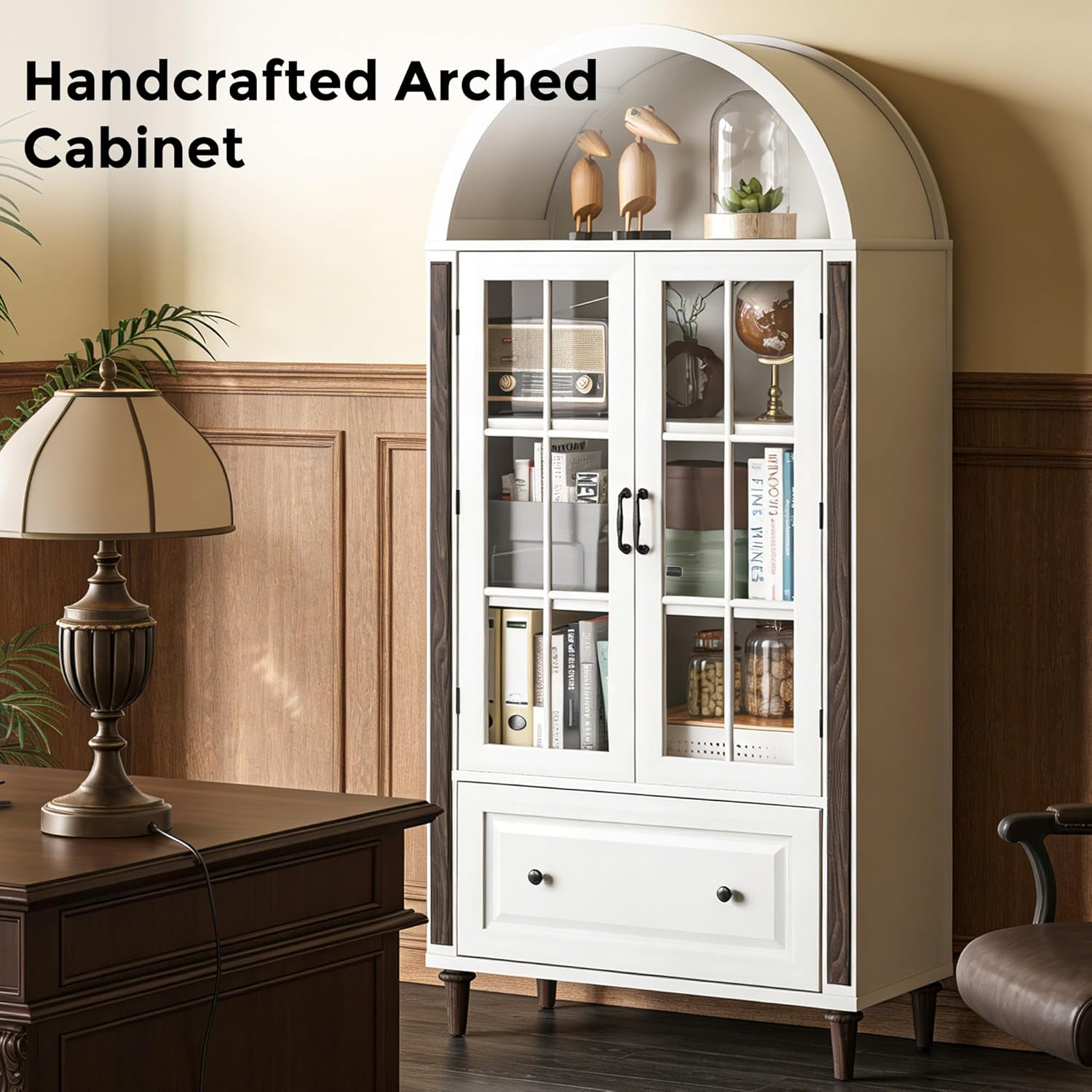 71” El Yapımı Kavisli Kitaplık - Glass Cabinet Display incelemesi ve fiyatı