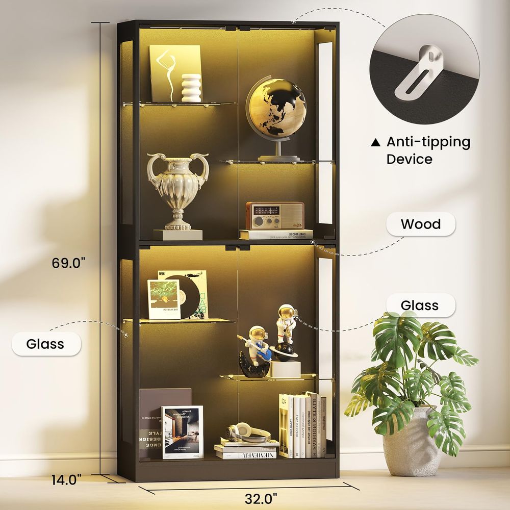 Cam Kapılı Vitrin Dolabı 69 RG - Glass Cabinet Display incelemesi ve fiyatı