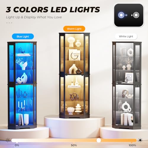 71 inç Yüksekliğinde LED Işıkl - Glass Cabinet Display incelemesi ve fiyatı